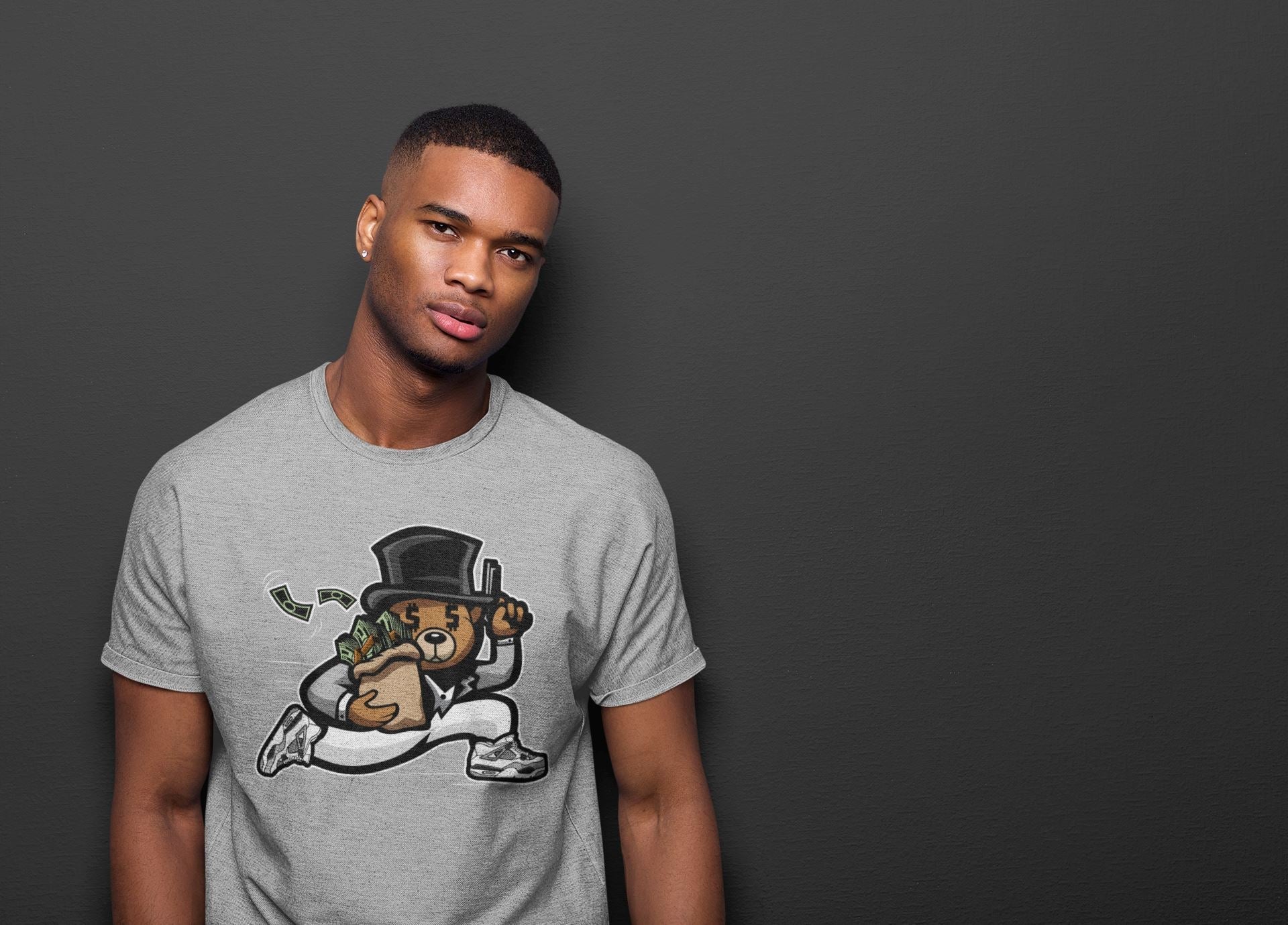 Jordan 4 Military Black Sneaker Match Tees Bear Steals Sneaker Tees Jordan 4 Military Black Sneaker Release Tees Unisex Shirts