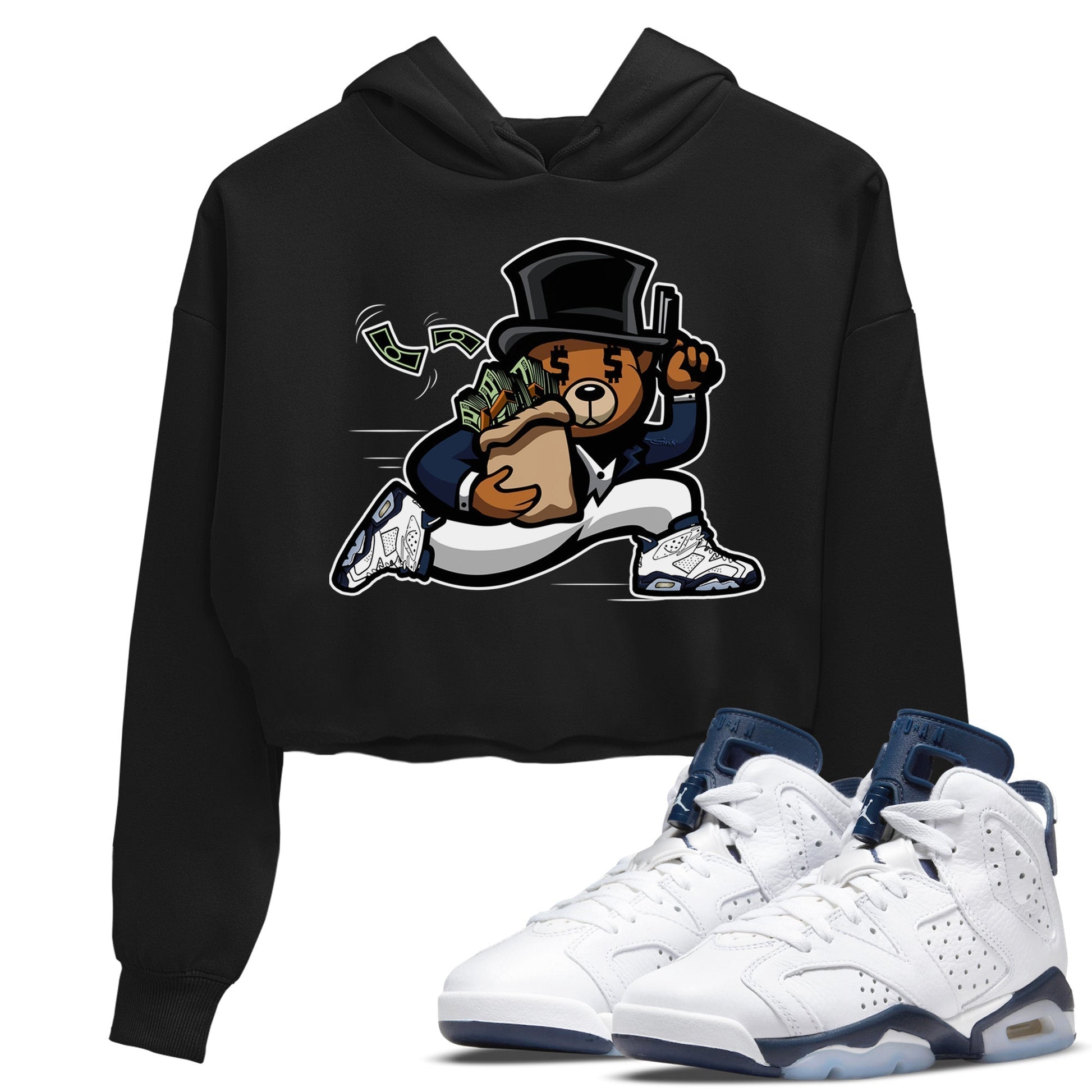 Jordan 6 Midnight Navy Sneaker Match Tees Bear Steals Sneaker Tees Jordan 6 Midnight Navy Sneaker Release Tees Women's Shirts