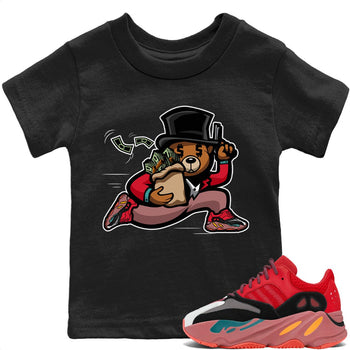 Yeezy 700 Hi-Res Red Sneaker Match Tees Bear Steals Sneaker Tees Yeezy 700 Hi-Res Red Sneaker Release Tees Kids Shirts