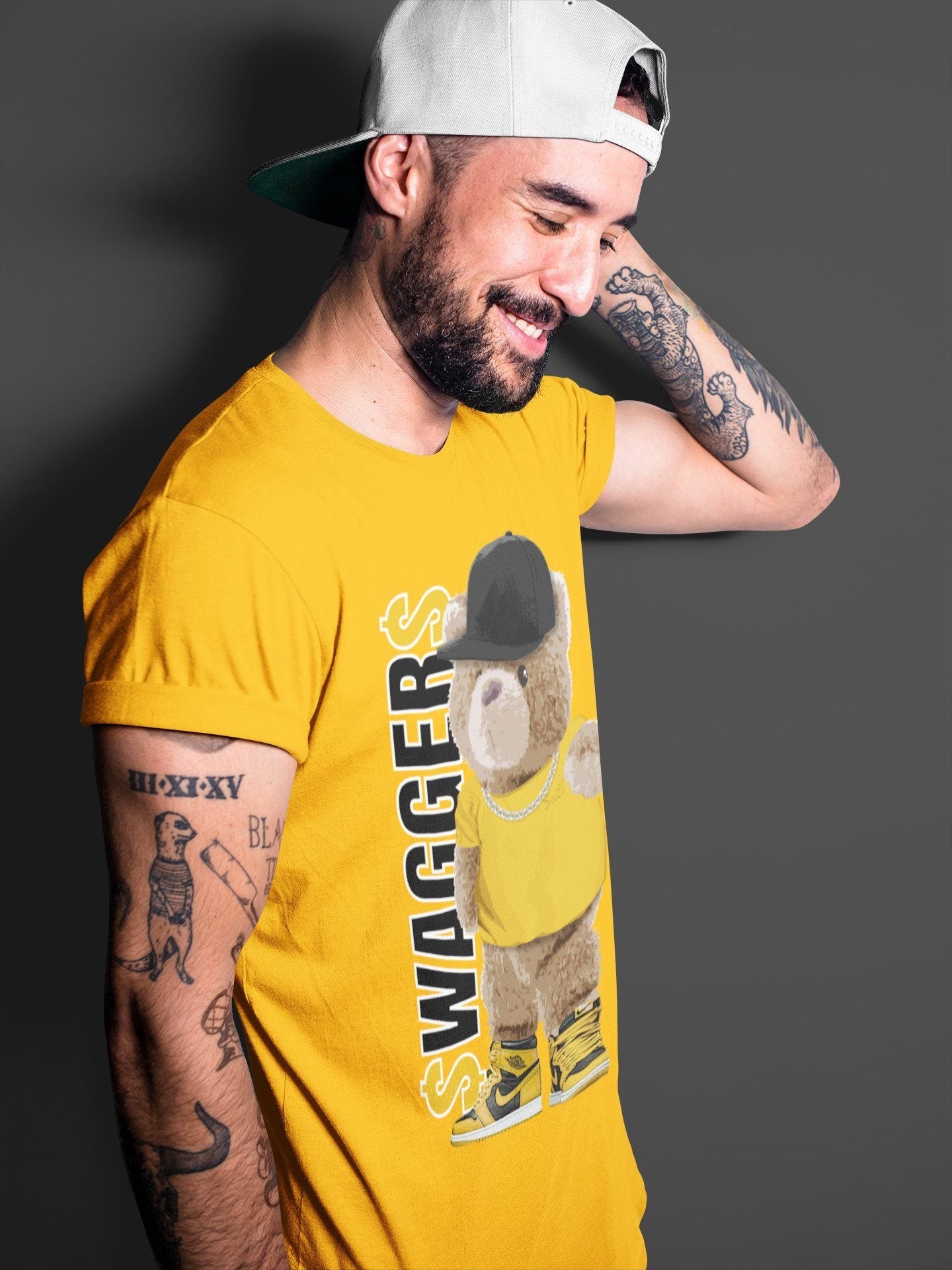 Jordan 1 Pollen Sneaker Match Tees Bear Swaggers Sneaker Tees Jordan 1 Pollen Sneaker Release Tees Unisex Shirts
