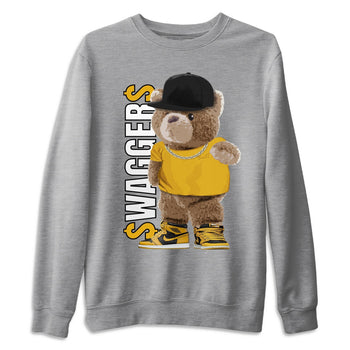 Jordan 1 Pollen Sneaker Match Tees Bear Swaggers Sneaker Tees Jordan 1 Pollen Sneaker Release Tees Unisex Shirts