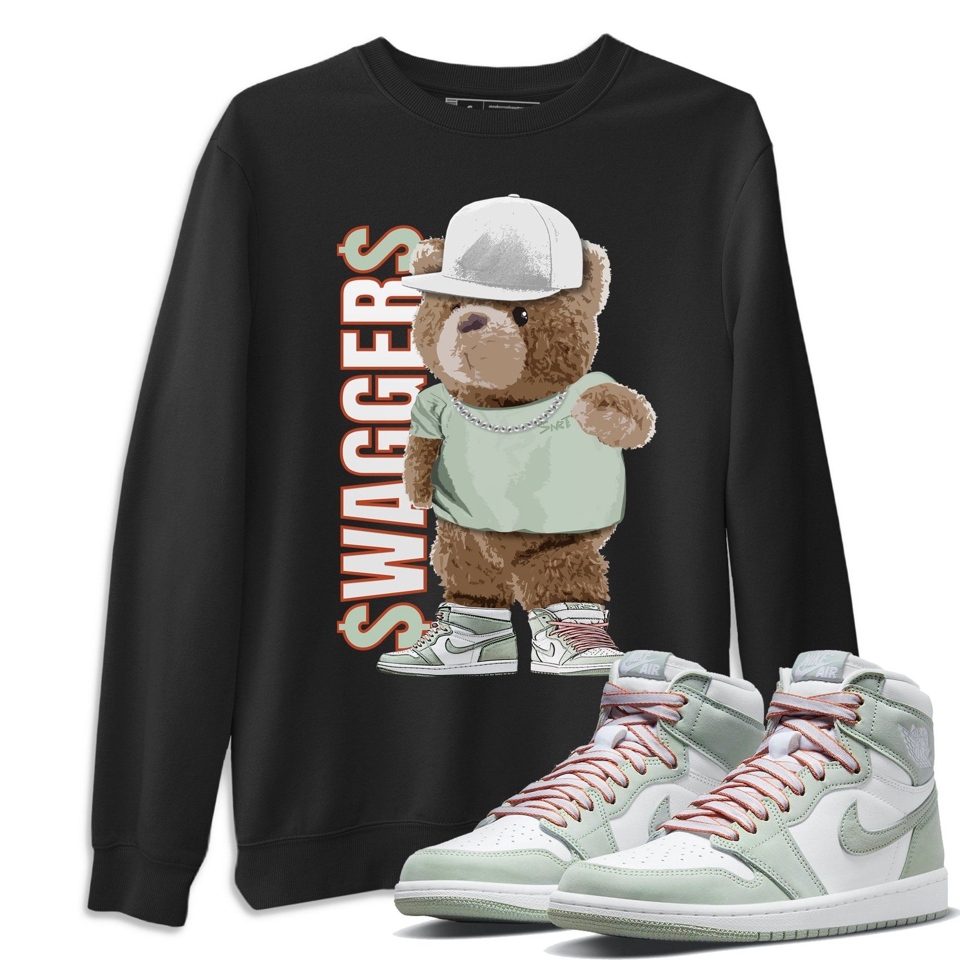 Jordan 1 Seafoam Sneaker Match Tees Bear Swaggers Sneaker Tees Jordan 1 Seafoam Sneaker Release Tees Unisex Shirts