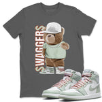 Jordan 1 Seafoam Sneaker Match Tees Bear Swaggers Sneaker Tees Jordan 1 Seafoam Sneaker Release Tees Unisex Shirts