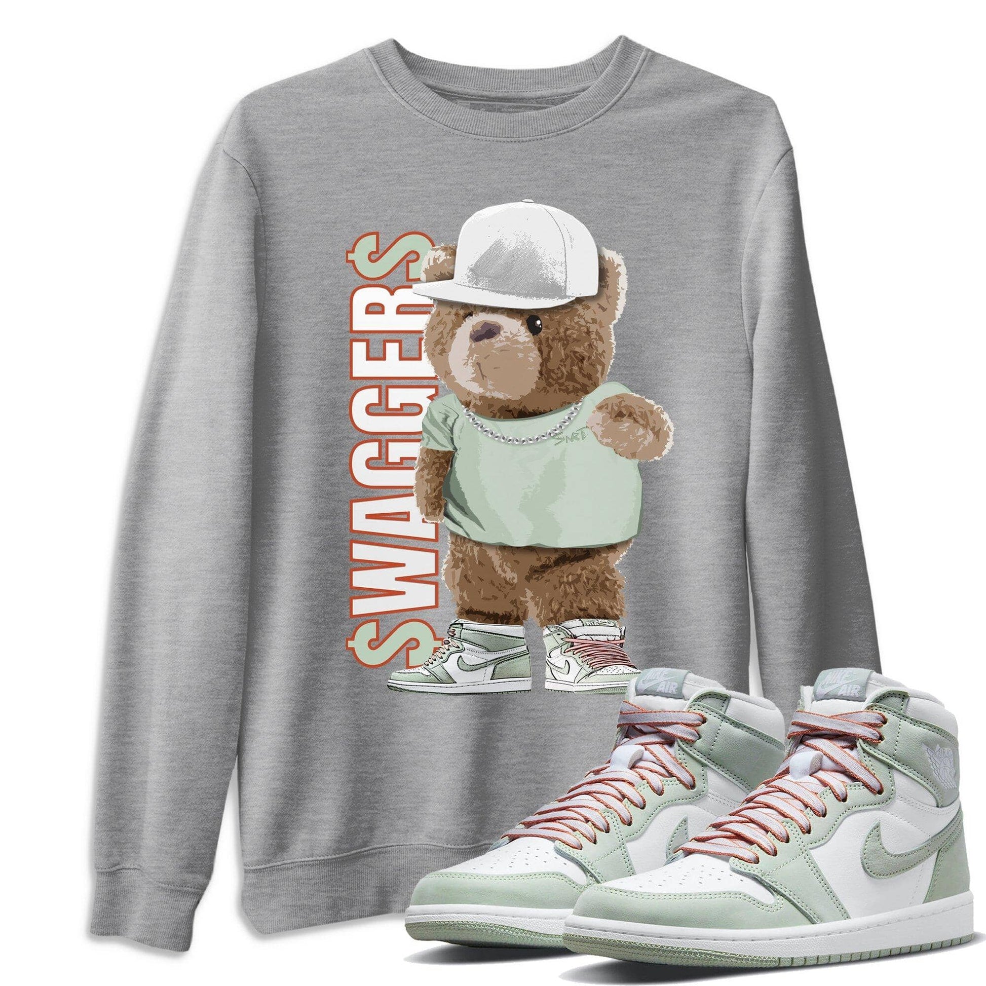 Jordan 1 Seafoam Sneaker Match Tees Bear Swaggers Sneaker Tees Jordan 1 Seafoam Sneaker Release Tees Unisex Shirts