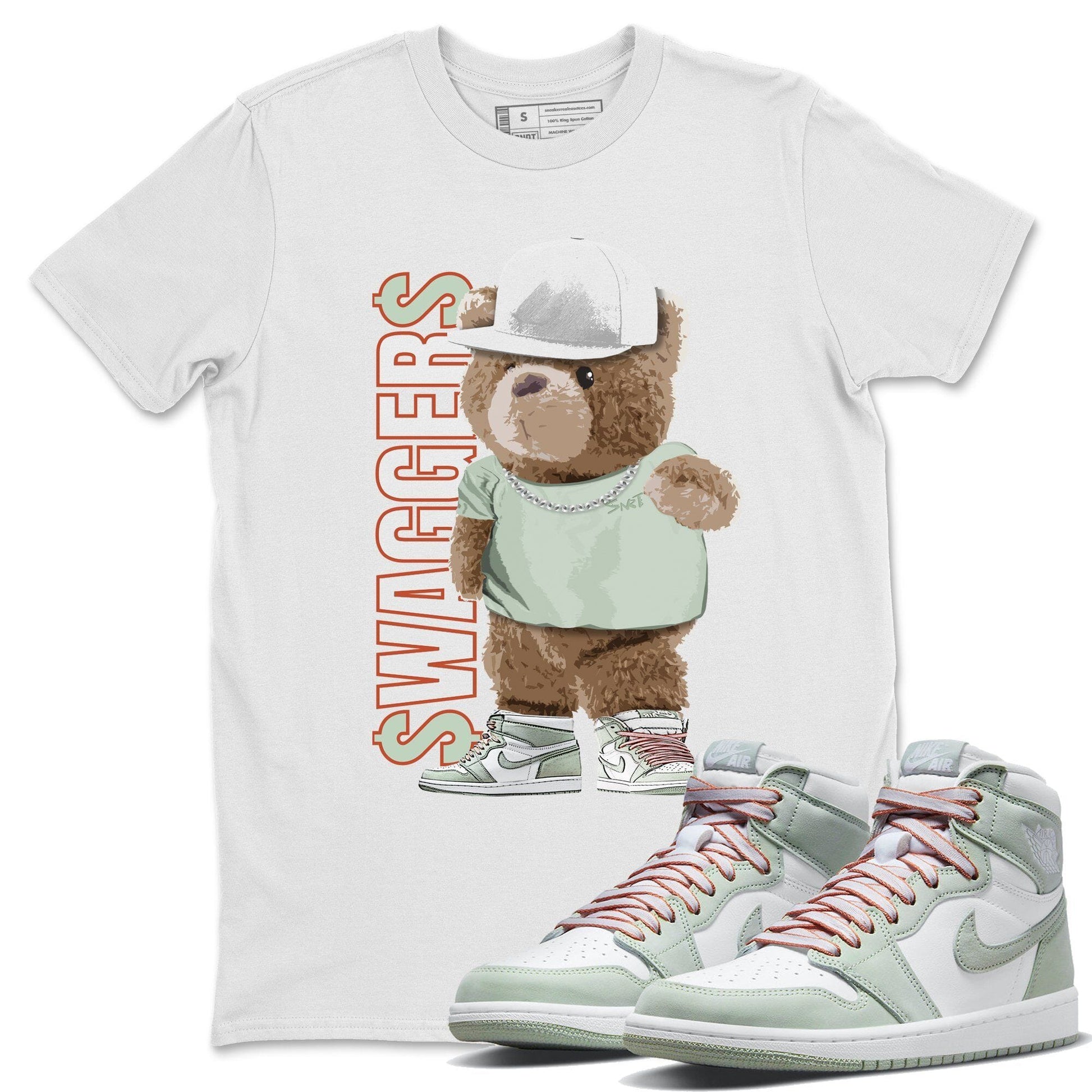 Jordan 1 Seafoam Sneaker Match Tees Bear Swaggers Sneaker Tees Jordan 1 Seafoam Sneaker Release Tees Unisex Shirts