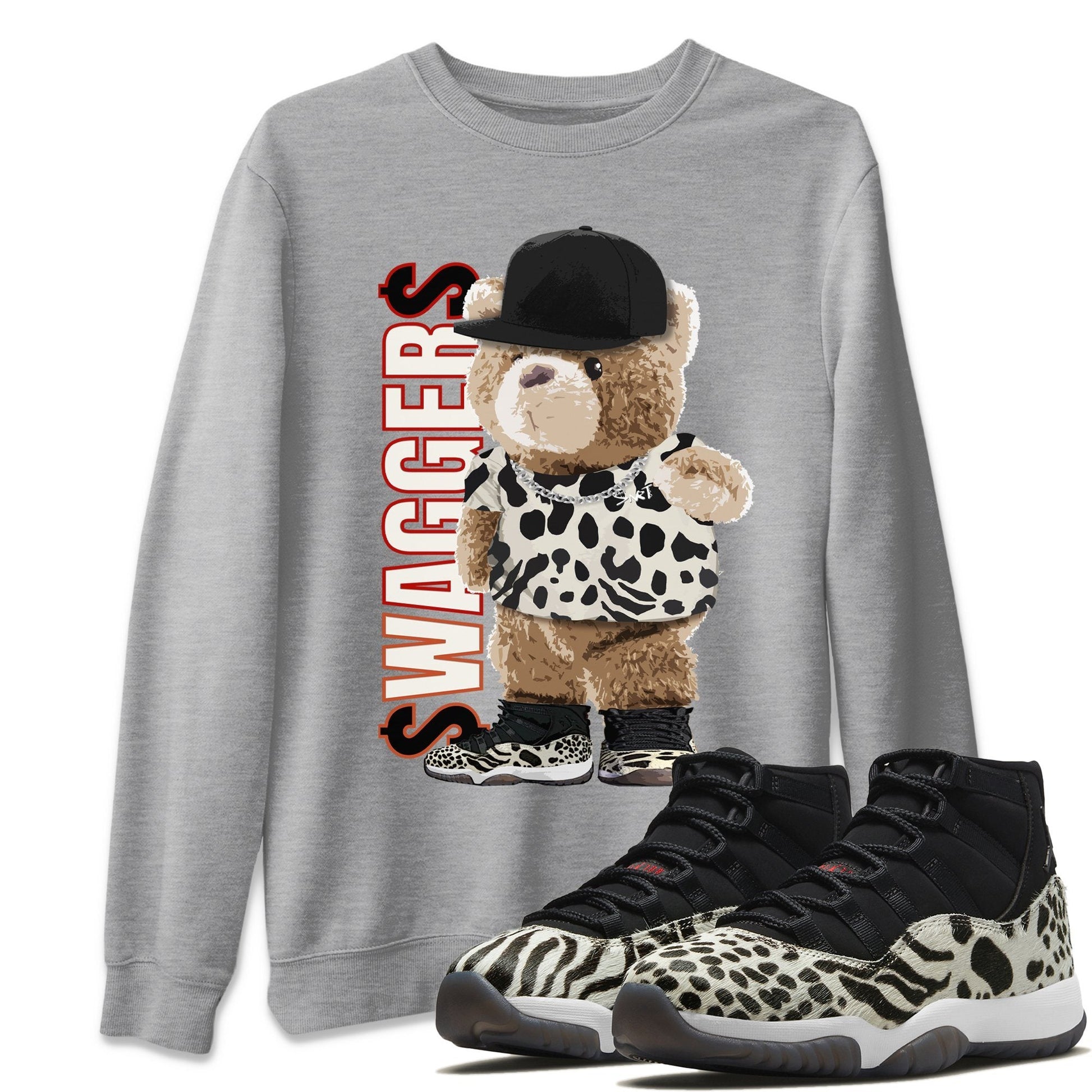 Jordan 11 Animal Instinct Sneaker Match Tees Bear Swaggers Sneaker Tees Jordan 11 Animal Instinct Sneaker Release Tees Unisex Shirts