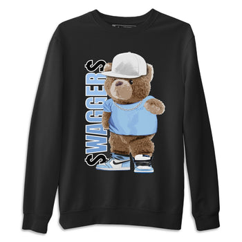 Jordan 1 University Blue Sneaker Match Tees Bear Swaggers Sneaker Tees Jordan 1 University Blue Sneaker Release Tees Unisex Shirts