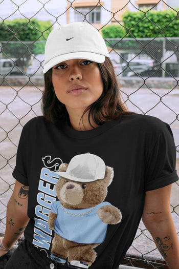 Jordan 1 University Blue Sneaker Match Tees Bear Swaggers Sneaker Tees Jordan 1 University Blue Sneaker Release Tees Unisex Shirts