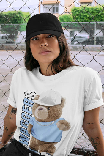 Jordan 1 University Blue Sneaker Match Tees Bear Swaggers Sneaker Tees Jordan 1 University Blue Sneaker Release Tees Unisex Shirts
