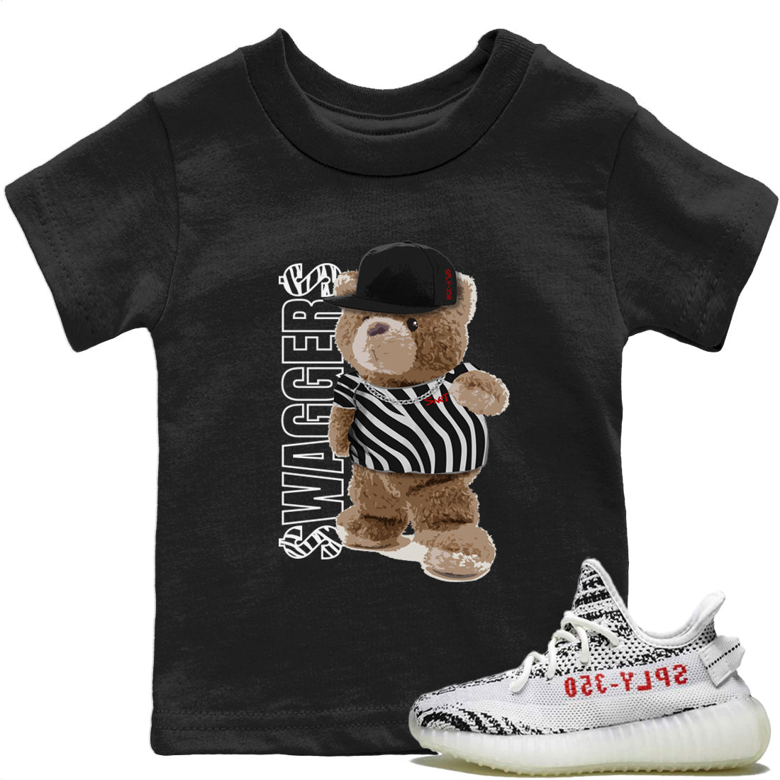 Yeezy 350 Zebra Sneaker Match Tees Bear Swaggers Sneaker Tees Yeezy 350 Zebra Sneaker Release Tees Kids Shirts