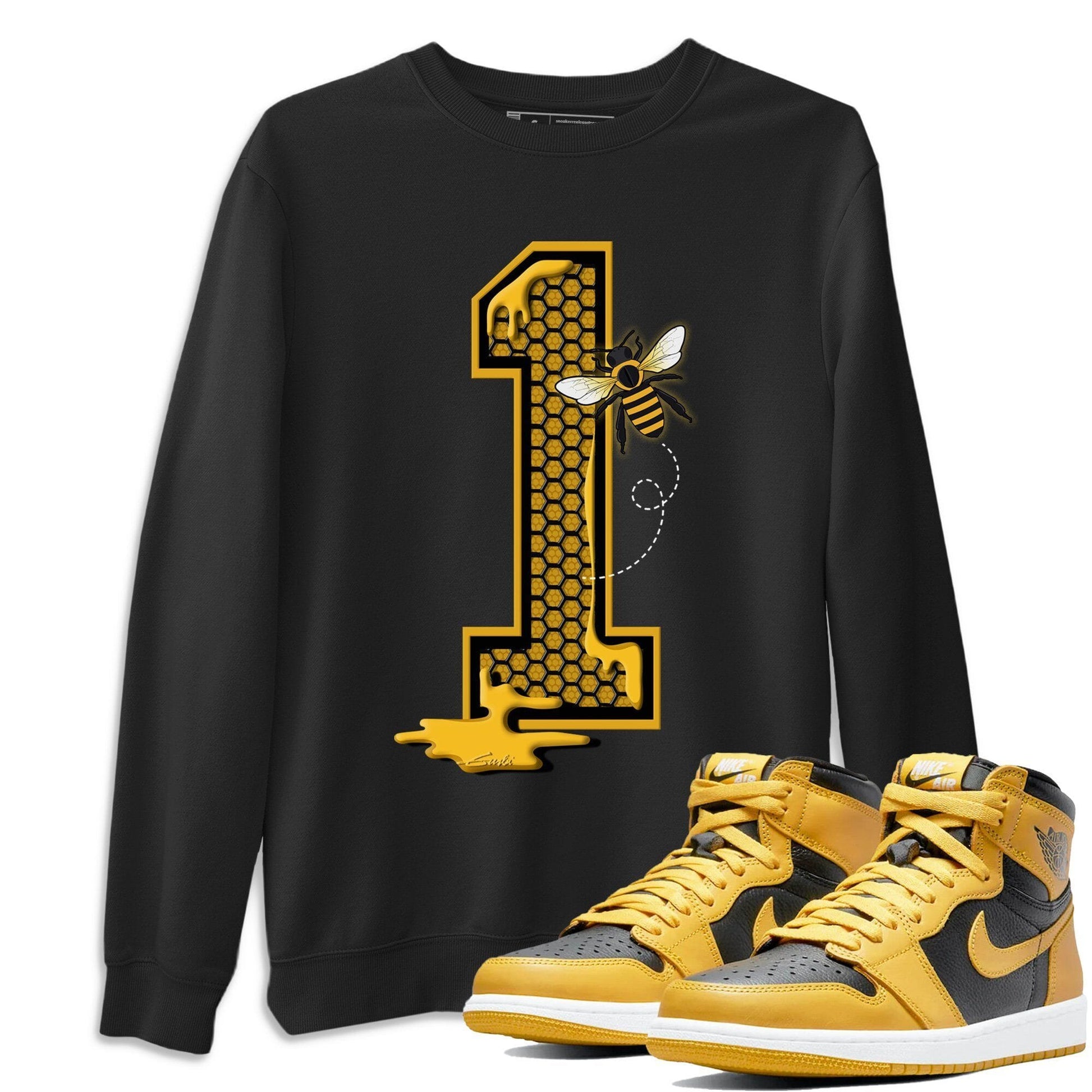 Jordan 1 Pollen Sneaker Match Tees Bees Number 1 Sneaker Tees Jordan 1 Pollen Sneaker Release Tees Unisex Shirts