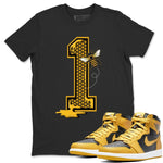 Jordan 1 Pollen Sneaker Match Tees Bees Number 1 Sneaker Tees Jordan 1 Pollen Sneaker Release Tees Unisex Shirts