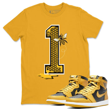 Jordan 1 Pollen Sneaker Match Tees Bees Number 1 Sneaker Tees Jordan 1 Pollen Sneaker Release Tees Unisex Shirts