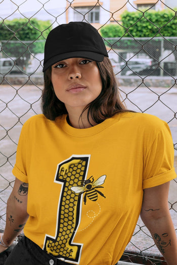 Jordan 1 Pollen Sneaker Match Tees Bees Number 1 Sneaker Tees Jordan 1 Pollen Sneaker Release Tees Unisex Shirts
