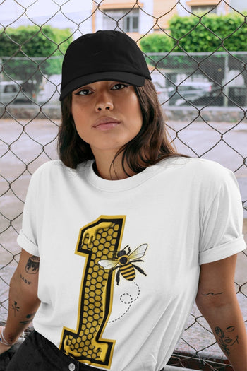 Jordan 1 Pollen Sneaker Match Tees Bees Number 1 Sneaker Tees Jordan 1 Pollen Sneaker Release Tees Unisex Shirts