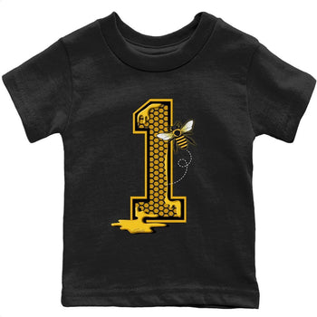 Jordan 1 Pollen Sneaker Match Tees Bees Number 1 Sneaker Tees Jordan 1 Pollen Sneaker Release Tees Kids Shirts