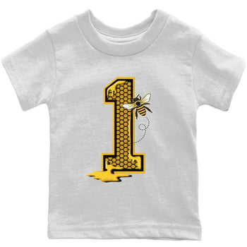 Jordan 1 Pollen Sneaker Match Tees Bees Number 1 Sneaker Tees Jordan 1 Pollen Sneaker Release Tees Kids Shirts