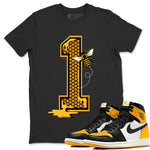 Jordan 1 Taxi Sneaker Match Tees Bees Number 1 Sneaker Tees Jordan 1 Taxi Sneaker Release Tees Unisex Shirts