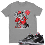 Jordan 3 Black Cement Sneaker Match Tees AJ3 Elephant Sneaker Tees Jordan 3 Black Cement Sneaker Release Tees Unisex Shirts