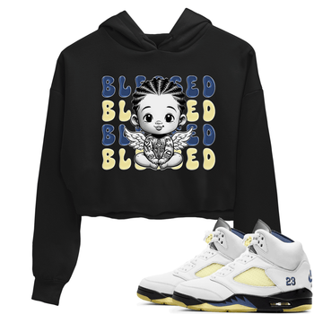 Jordan 5 A Ma Maniere x Dawn to match jordans Blessed Baby sneaker tees Air Jordan 5 A Ma Maniere x Photon Dust SNRT Sneaker Tees Sneaker Matching Cotton Shirt Black 1 crop length shirt