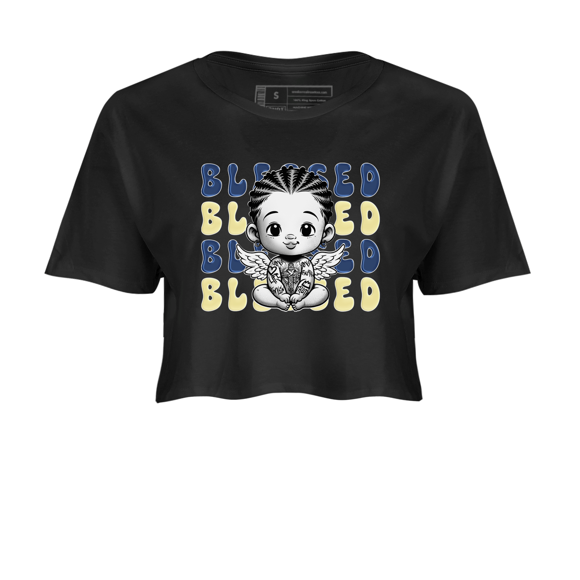 Jordan 5 A Ma Maniere x Dawn to match jordans Blessed Baby sneaker tees Air Jordan 5 A Ma Maniere x Photon Dust SNRT Sneaker Tees Sneaker Matching Cotton Shirt Black 2 crop length shirt