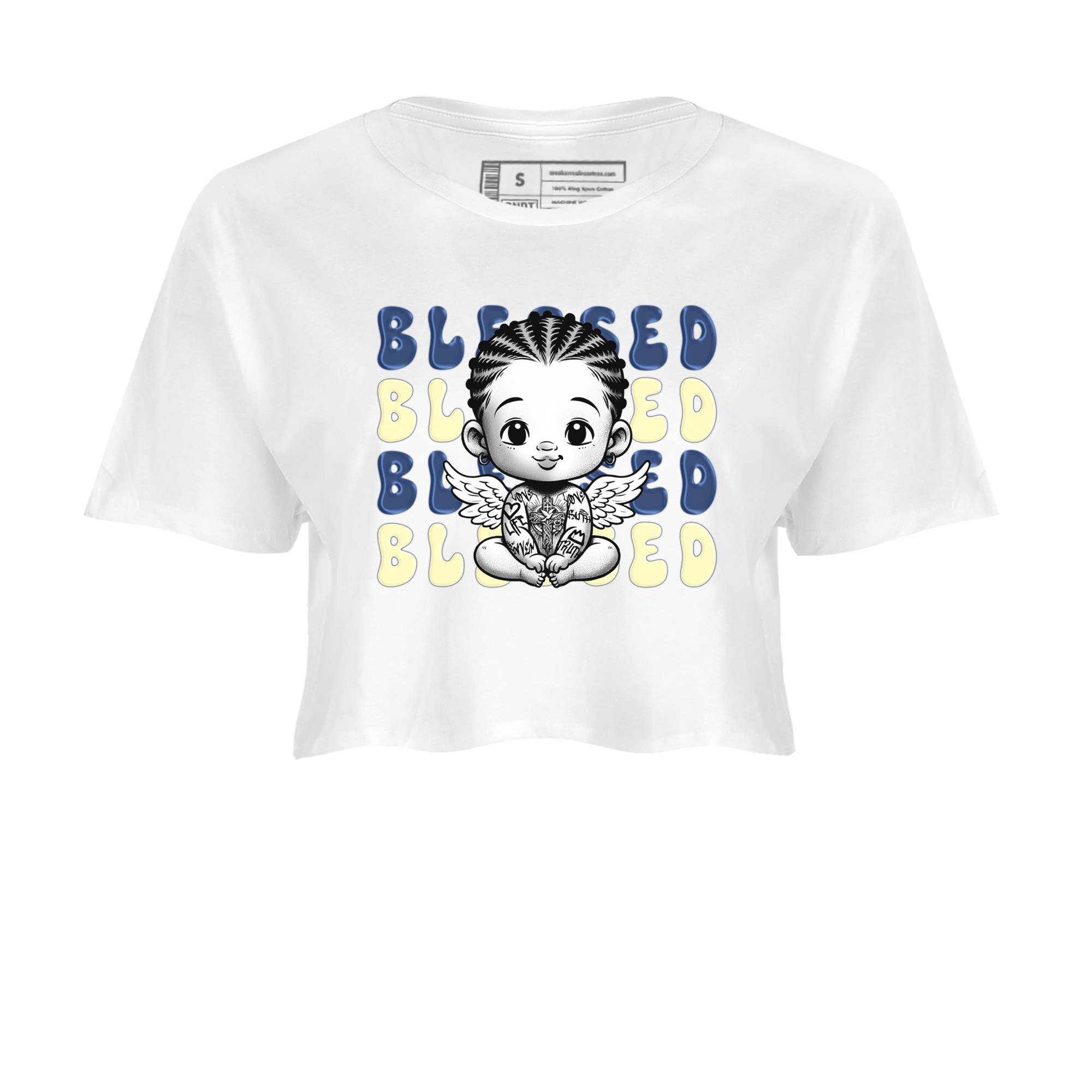 Jordan 5 A Ma Maniere x Dawn to match jordans Blessed Baby sneaker tees Air Jordan 5 A Ma Maniere x Photon Dust SNRT Sneaker Tees Sneaker Matching Cotton Shirt White 2 crop length shirt