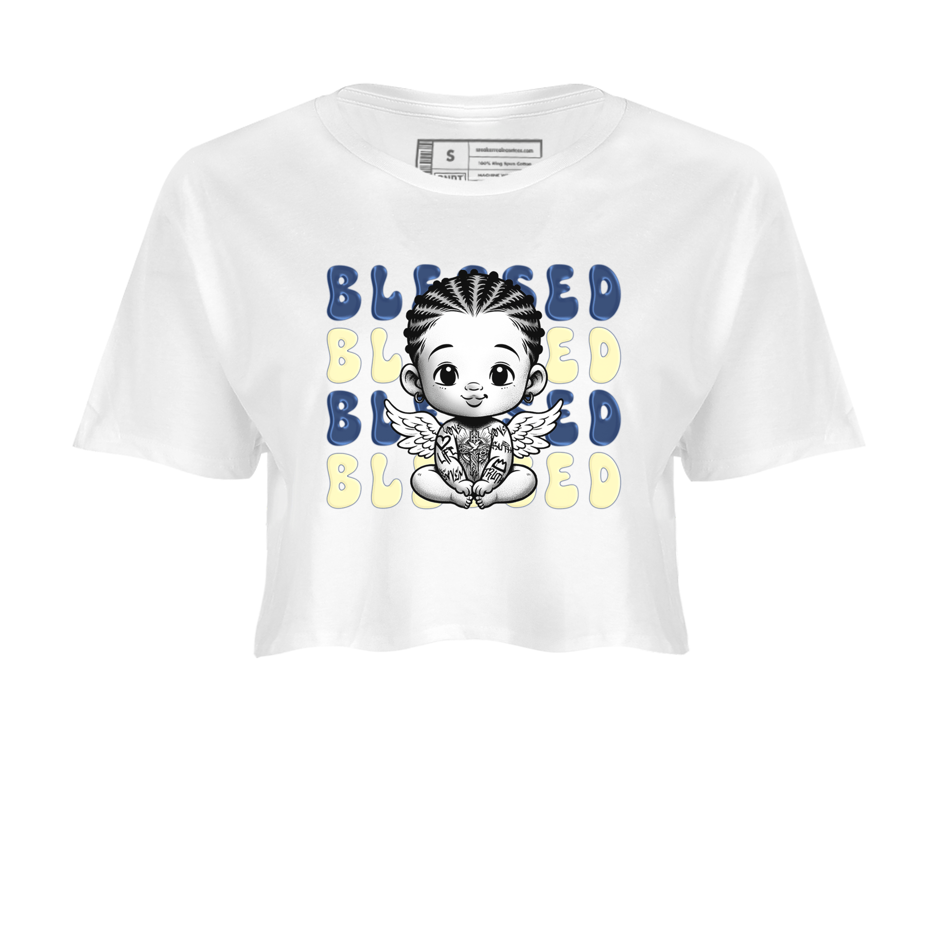Jordan 5 A Ma Maniere x Dawn to match jordans Blessed Baby sneaker tees Air Jordan 5 A Ma Maniere x Photon Dust SNRT Sneaker Tees Sneaker Matching Cotton Shirt White 2 crop length shirt