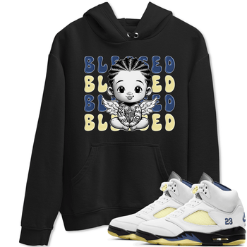 Jordan 5 A Ma Maniere x Dawn to match jordans Blessed Baby sneaker tees Air Jordan 5 A Ma Maniere x Photon Dust SNRT Sneaker Tees Sneaker Matching Cotton Shirt unisex cotton Black 1 crew neck shirt