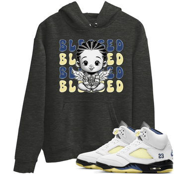 Jordan 5 A Ma Maniere x Dawn to match jordans Blessed Baby sneaker tees Air Jordan 5 A Ma Maniere x Photon Dust SNRT Sneaker Tees Sneaker Matching Cotton Shirt unisex cotton Charcoal Heather 1 crew neck shirt