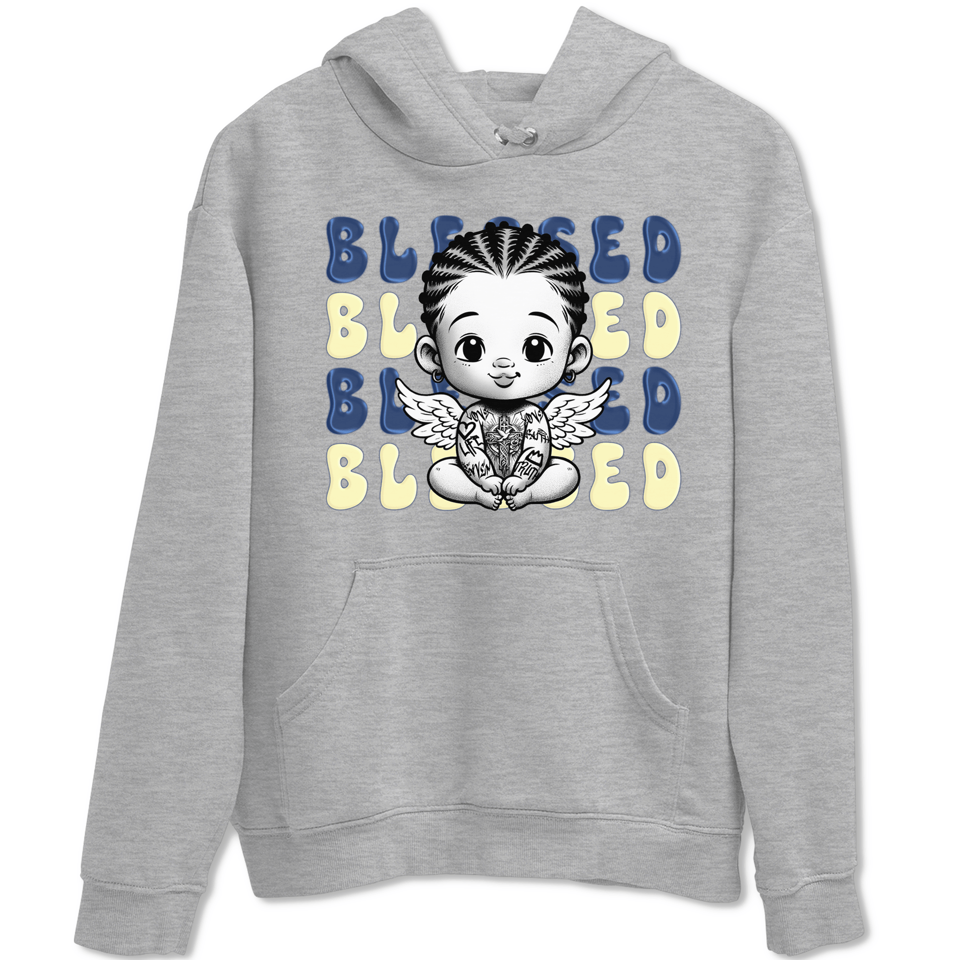 Jordan 5 A Ma Maniere x Dawn to match jordans Blessed Baby sneaker tees Air Jordan 5 A Ma Maniere x Photon Dust SNRT Sneaker Tees Sneaker Matching Cotton Shirt unisex cotton Heather Grey 2 crew neck shirt