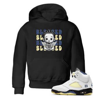 Jordan 5 A Ma Maniere x Dawn to match jordans Blessed Baby sneaker tees Air Jordan 5 A Ma Maniere x Photon Dust SNRT Sneaker Tees Sneaker Matching Cotton Shirt baby toddler Black 1 cotton Shirt