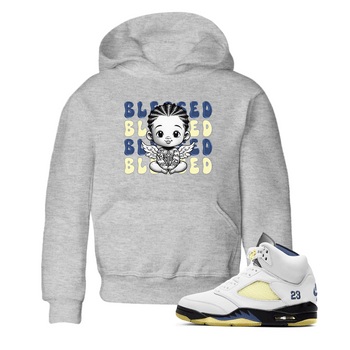 Jordan 5 A Ma Maniere x Dawn to match jordans Blessed Baby sneaker tees Air Jordan 5 A Ma Maniere x Photon Dust SNRT Sneaker Tees Sneaker Matching Cotton Shirt baby toddler Heather Grey 1 cotton Shirt