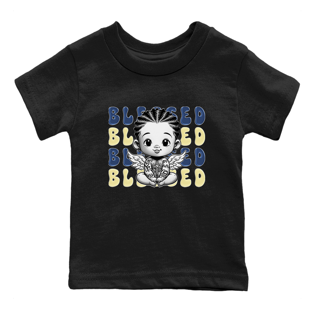 Jordan 5 A Ma Maniere x Dawn to match jordans Blessed Baby sneaker tees Air Jordan 5 A Ma Maniere x Photon Dust SNRT Sneaker Tees Sneaker Matching Cotton Shirt baby toddler Black 2 cotton Shirt