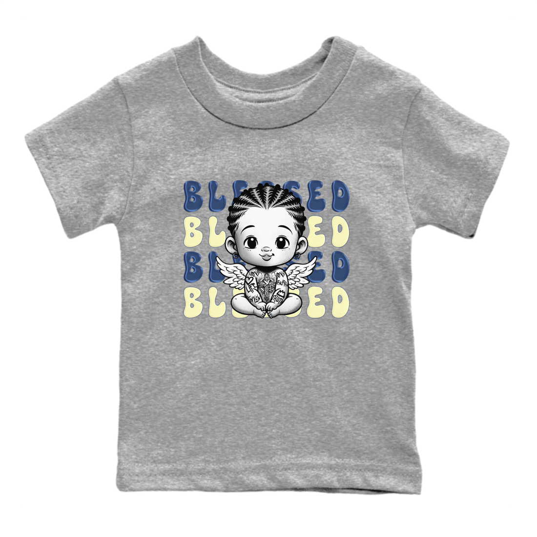 Jordan 5 A Ma Maniere x Dawn to match jordans Blessed Baby sneaker tees Air Jordan 5 A Ma Maniere x Photon Dust SNRT Sneaker Tees Sneaker Matching Cotton Shirt baby toddler Heather Grey 2 cotton Shirt