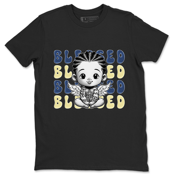 Jordan 5 A Ma Maniere x Dawn to match jordans Blessed Baby sneaker tees Air Jordan 5 A Ma Maniere x Photon Dust SNRT Sneaker Tees Sneaker Matching Cotton Shirt unisex cotton Black 2 crew neck shirt