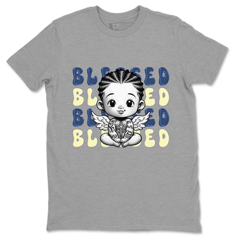 Jordan 5 A Ma Maniere x Dawn to match jordans Blessed Baby sneaker tees Air Jordan 5 A Ma Maniere x Photon Dust SNRT Sneaker Tees Sneaker Matching Cotton Shirt unisex cotton Heather Grey 2 crew neck shirt