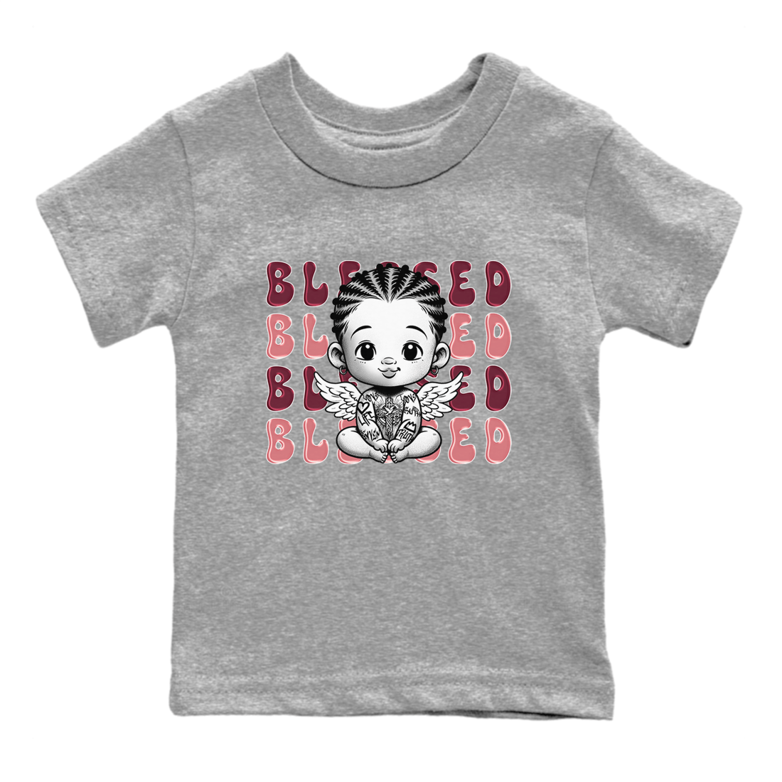 Dunk Low Valentines Day shirt to match jordans Blessed sneaker tees Special Valentine's Day Couple Shirt Dunk Valentine's Day 2024 SNRT Sneaker Tees Sneaker Matching Shirt Baby Toddler Heather Grey 2 T-Shirt