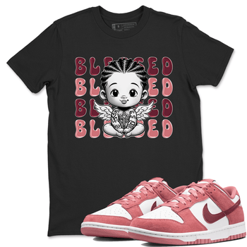 Dunk Low Valentines Day shirt to match jordans Blessed sneaker tees Special Valentine's Day Couple Shirt Dunk Valentine's Day 2024 SNRT Sneaker Tees Sneaker Matching Shirt Unisex Black 1 T-Shirt