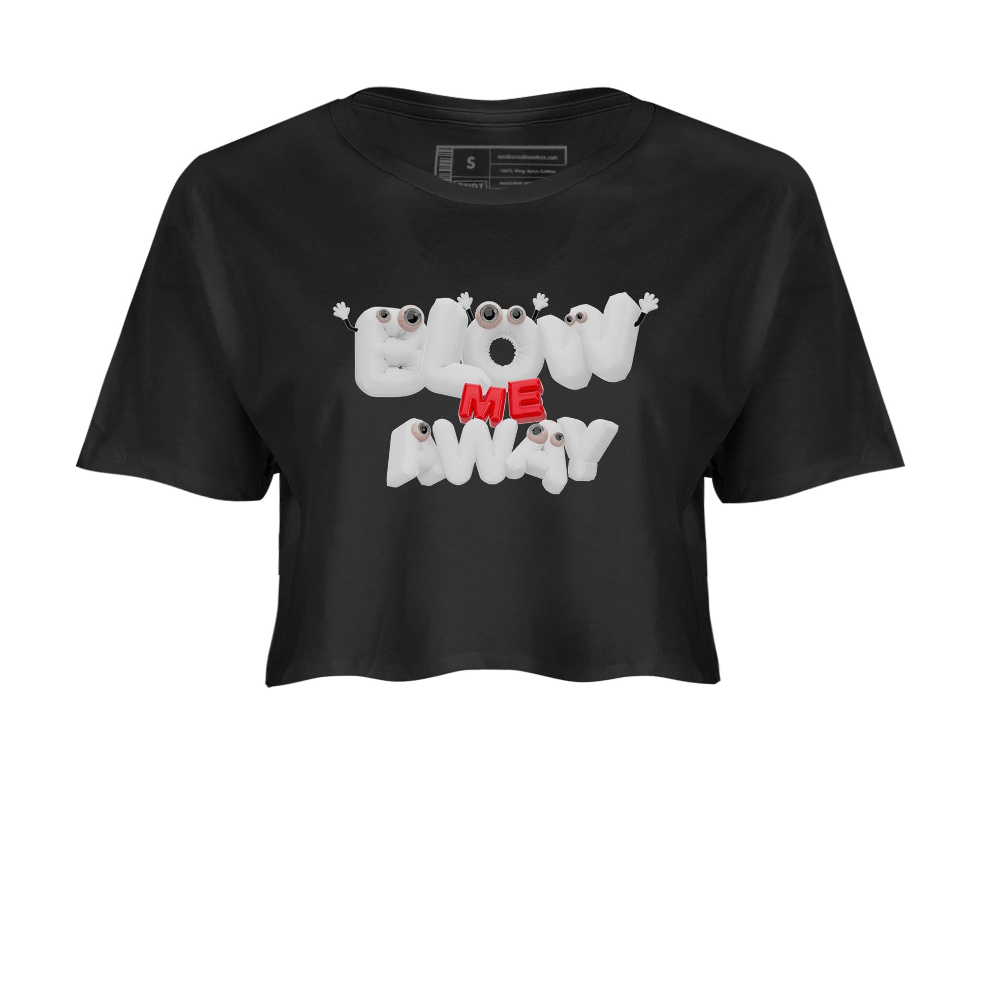 Jordan 1 Low University Red shirt to match jordans Blow Me Away sneakertees AJ1 Low University Red SNRT Sneaker Release Tees Black 2 Crop T-Shirt