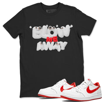 Jordan 1 Low University Red shirt to match jordans Blow Me Away sneakertees AJ1 Low University Red SNRT Sneaker Release Tees Unisex Black 1 T-Shirt