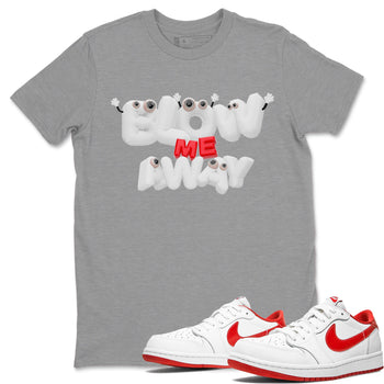 Jordan 1 Low University Red shirt to match jordans Blow Me Away sneakertees AJ1 Low University Red SNRT Sneaker Release Tees Unisex Heather Grey 1 T-Shirt