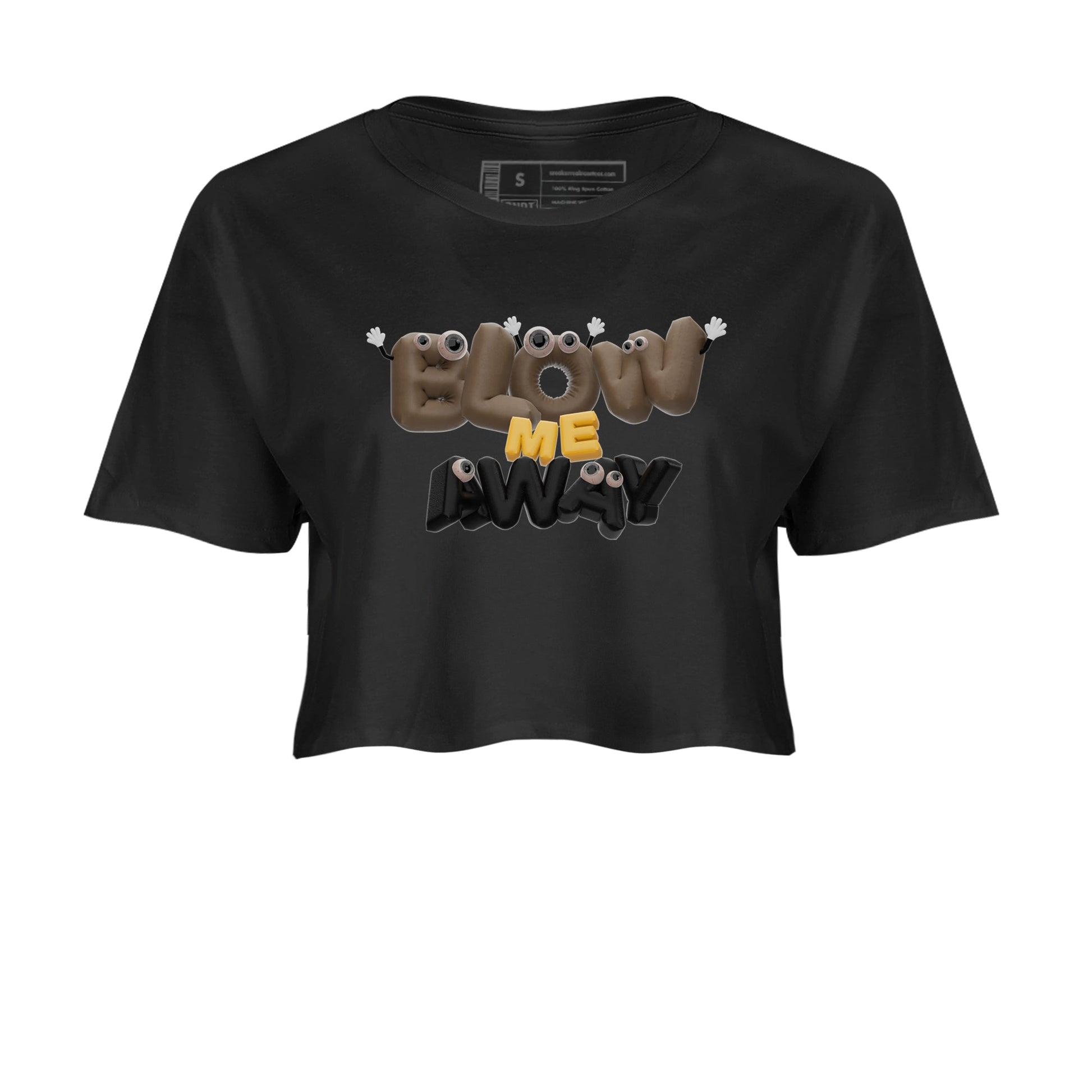 Air Jordan 1 Palomino shirt to match jordans Blow Me Away sneaker tees AJ1 Palomino SNRT Sneaker Release Tees Black 2 Crop T-Shirt