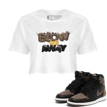 Air Jordan 1 Palomino shirt to match jordans Blow Me Away sneaker tees AJ1 Palomino SNRT Sneaker Release Tees White 1 Crop T-Shirt