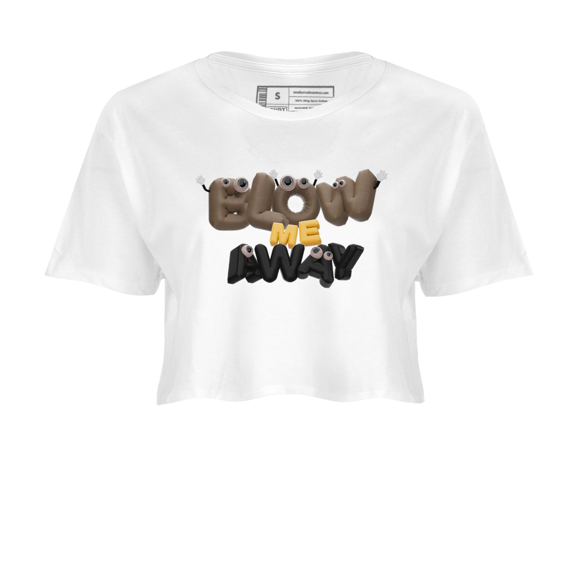 Air Jordan 1 Palomino shirt to match jordans Blow Me Away sneaker tees AJ1 Palomino SNRT Sneaker Release Tees White 2 Crop T-Shirt