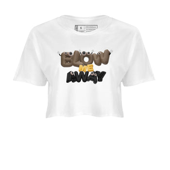 Air Jordan 1 Palomino shirt to match jordans Blow Me Away sneaker tees AJ1 Palomino SNRT Sneaker Release Tees White 2 Crop T-Shirt