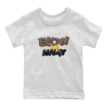 Air Jordan 1 Palomino shirt to match jordans Blow Me Away sneaker tees AJ1 Palomino SNRT Sneaker Release Tees Baby Toddler White 2 T-Shirt