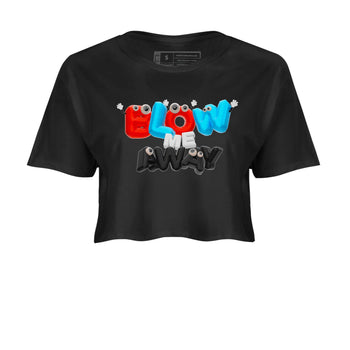 Air Jordan 1 UNC to Chicago shirt to match jordans Blow Me Away sneaker tees AJ1 UNC to Chicago SNRT Sneaker Release Tees Black 2 Crop T-Shirt