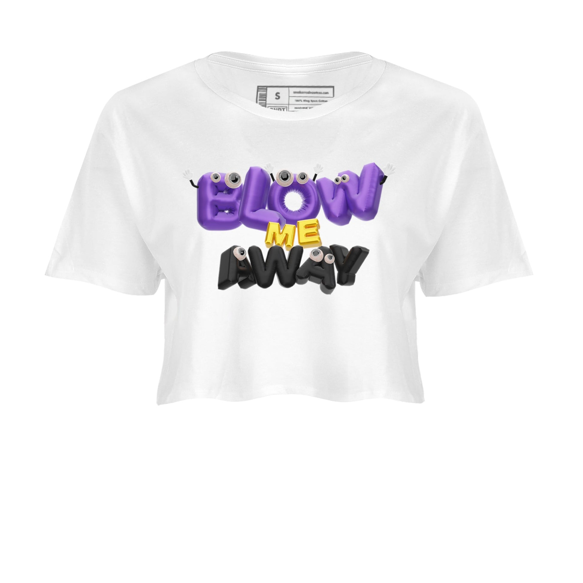 Air Jordan 12 Field Purple shirt to match jordans Blow Me Away sneaker tees AJ12 Field Purple SNRT Sneaker Release Tees White 2 Crop T-Shirt
