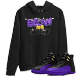 Air Jordan 12 Field Purple shirt to match jordans Blow Me Away sneaker tees AJ12 Field Purple SNRT Sneaker Release Tees Unisex Black 1 T-Shirt
