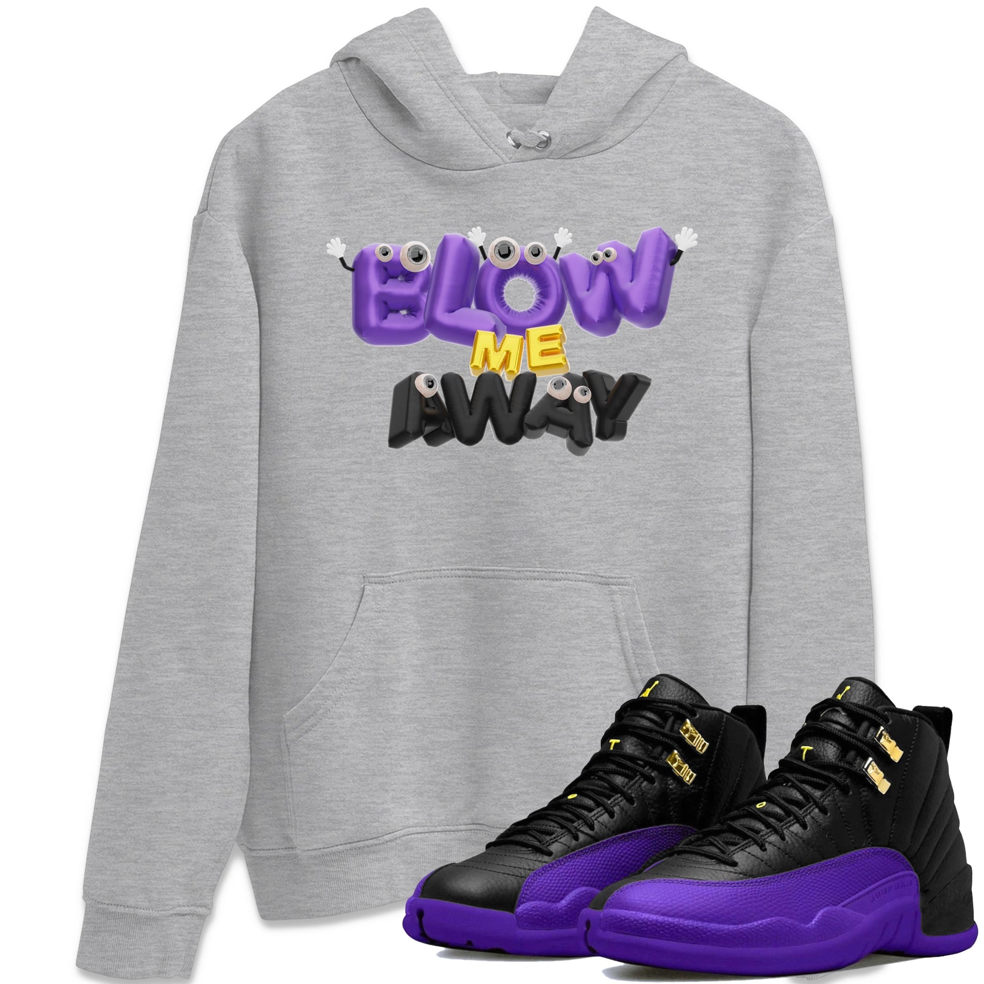 Air Jordan 12 Field Purple shirt to match jordans Blow Me Away sneaker tees AJ12 Field Purple SNRT Sneaker Release Tees Unisex Heather Grey 1 T-Shirt